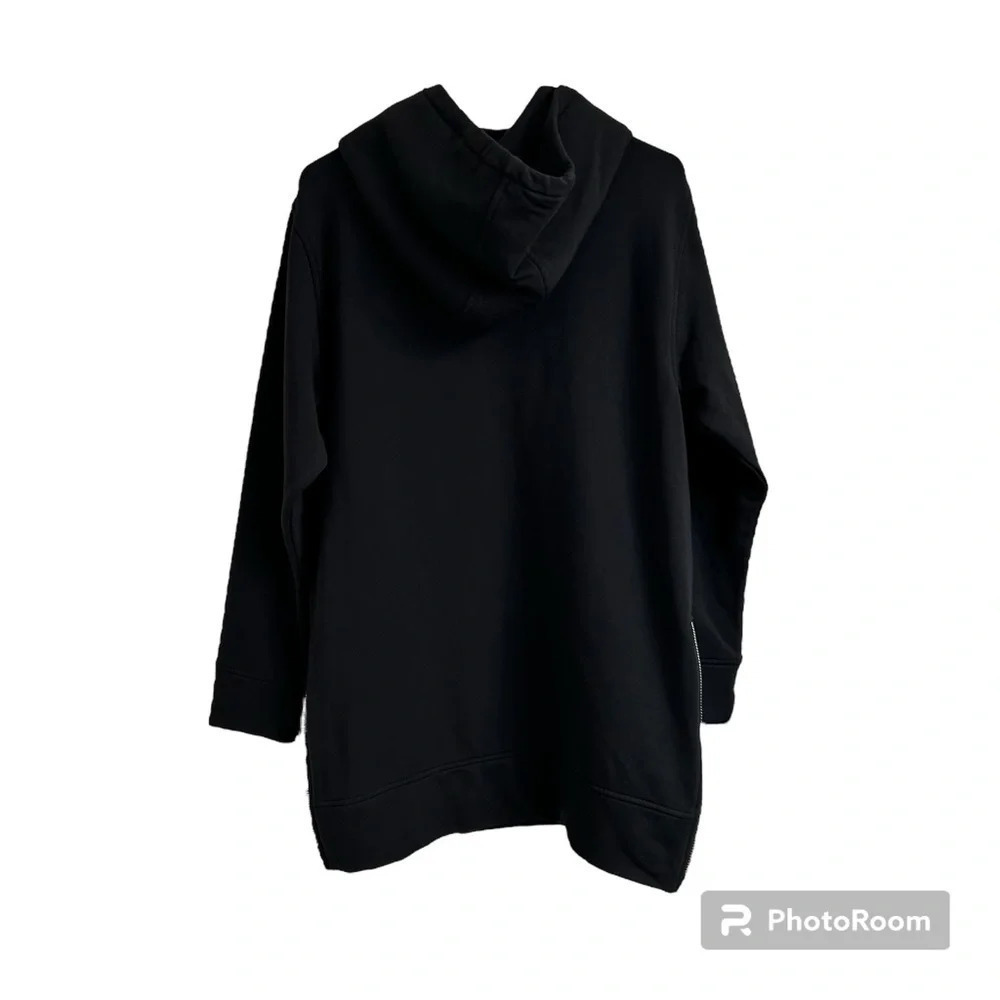 Polo Ralph Lauren Women’s Med Black Side Zip Pullover Longline Hoodie - Picture 2 of 13